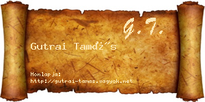 Gutrai Tamás névjegykártya